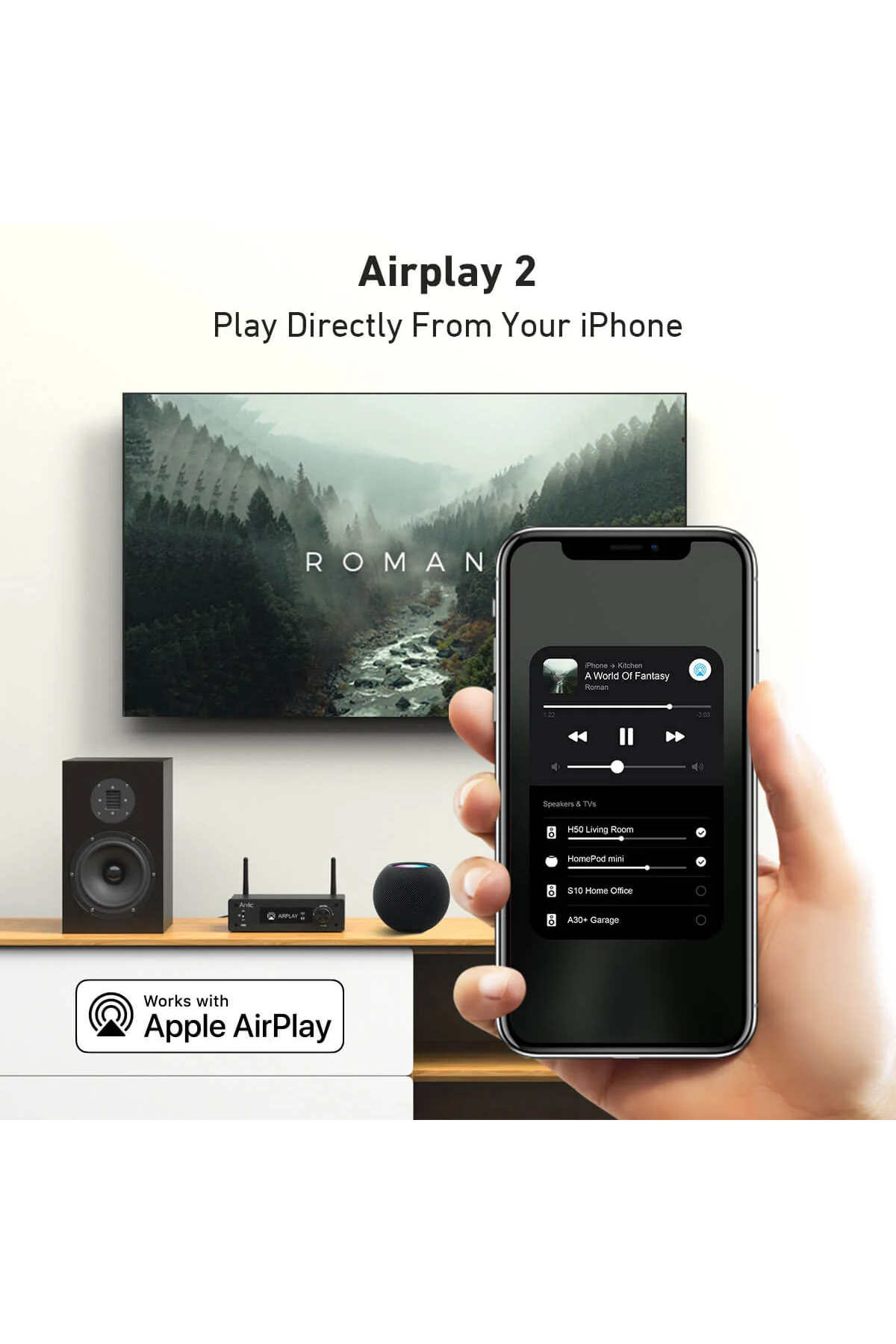 Arylic H50 AirPlay 2 Streaming Entegre Stereo Amplifikatör