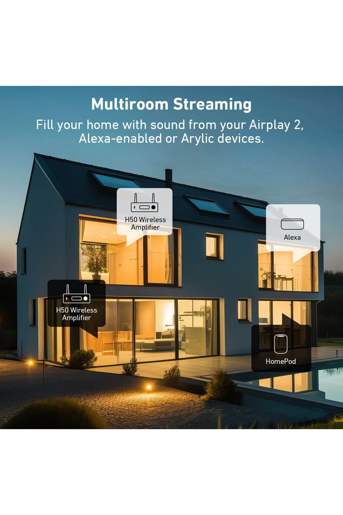 Arylic H50 AirPlay 2 Streaming Entegre Stereo Amplifikatör