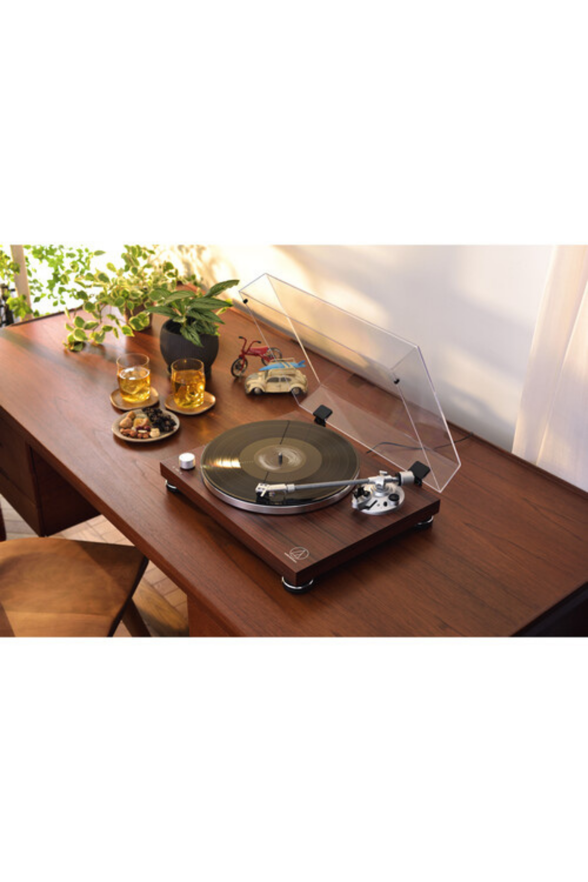 Audio-Technica AT-LPW50BT-RW Manuel İki Hızlı Pikap Koyu Ceviz