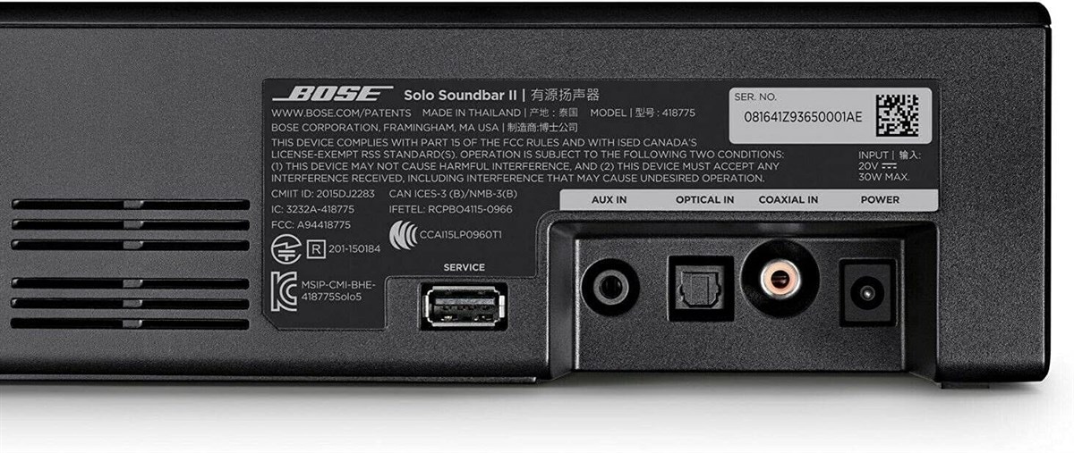 Bose Solo Soundbar Seri 2 Bluetooth Soundbar
