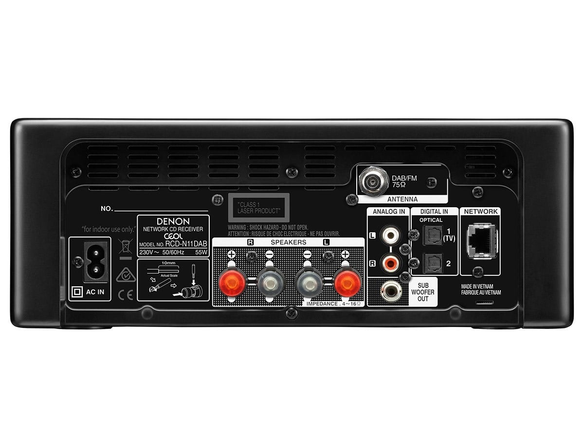 Denon RCD-N11DAB Siyah Network Stereo Amplifikatör