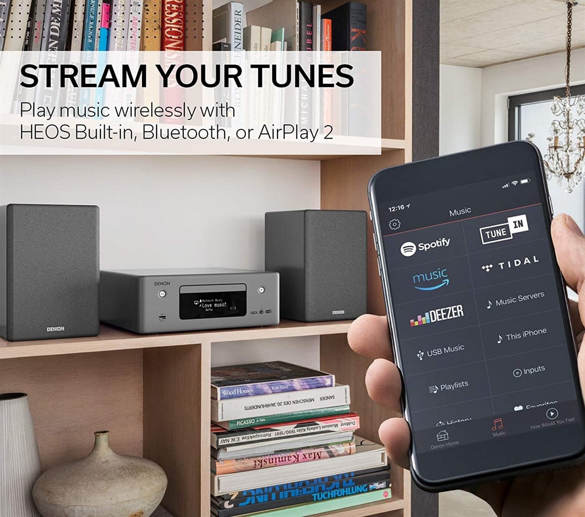 Denon RCD-N11DAB Siyah Network Stereo Amplifikatör