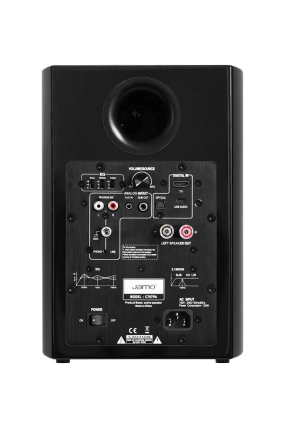 Jamo C707PA MKII Black Aktif Raf Tipi Hoparlör