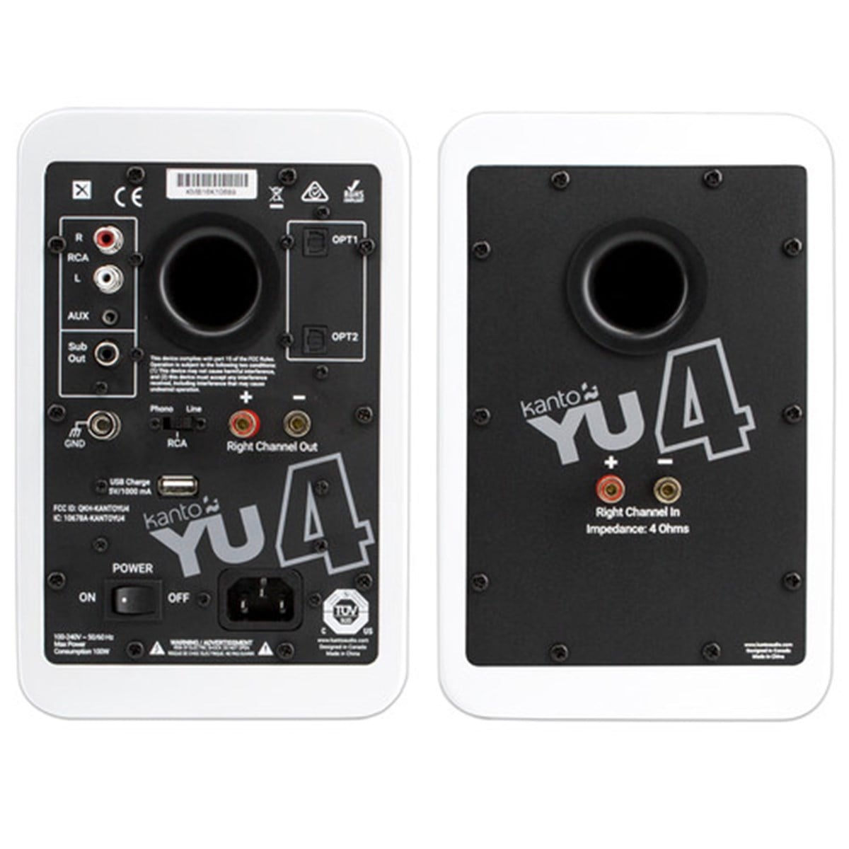 Kanto Audio YU4 Mat Beyaz Bluetooth Aktif Hoparlör