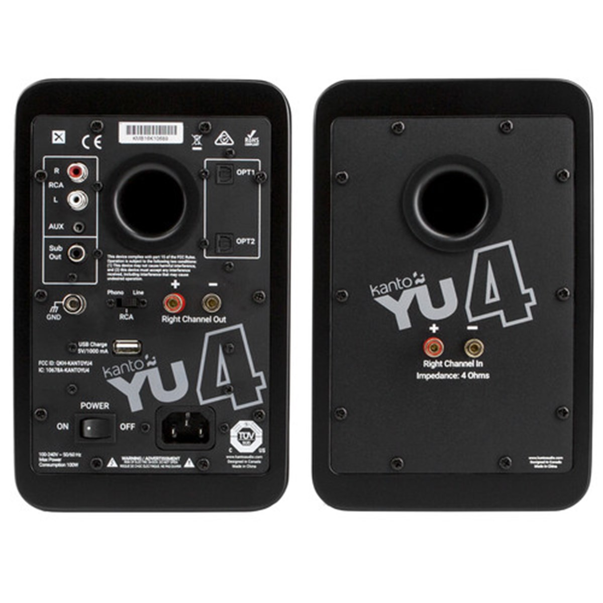 Kanto Audio YU4 Mat Siyah Bluetooth Aktif Hoparlör