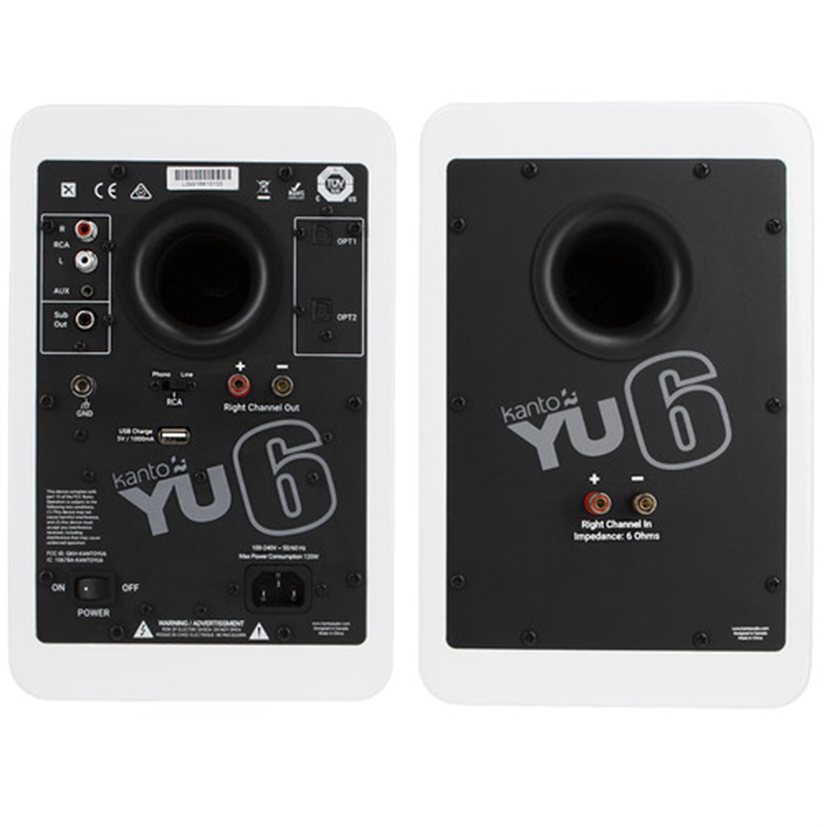 Kanto Audio YU6 Mat Beyaz Bluetooth Aktif Hoparlör