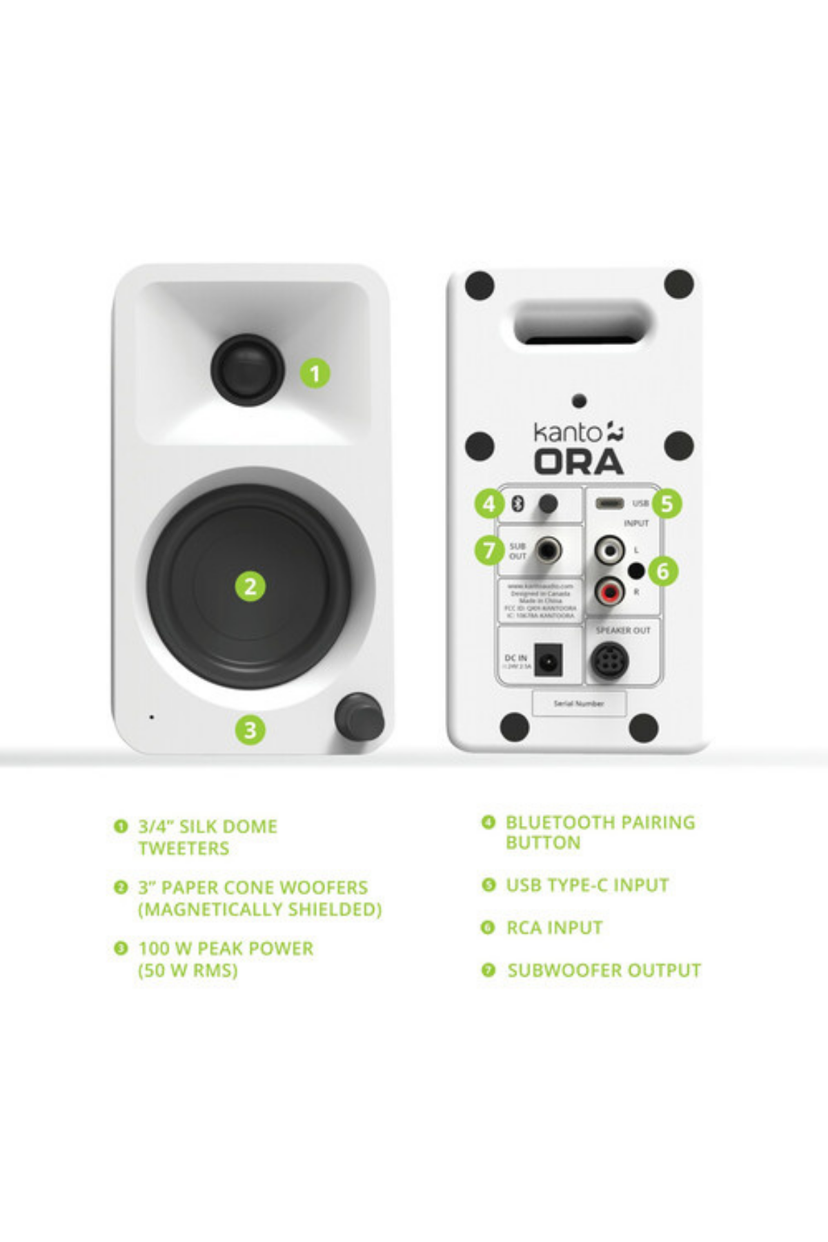 Kanto ORA Bluetooth Kompakt Hoparlör – Beyaz