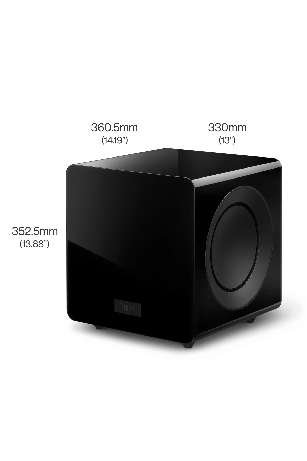 KEF KC92 Aktif Subwoofer Black Gloss