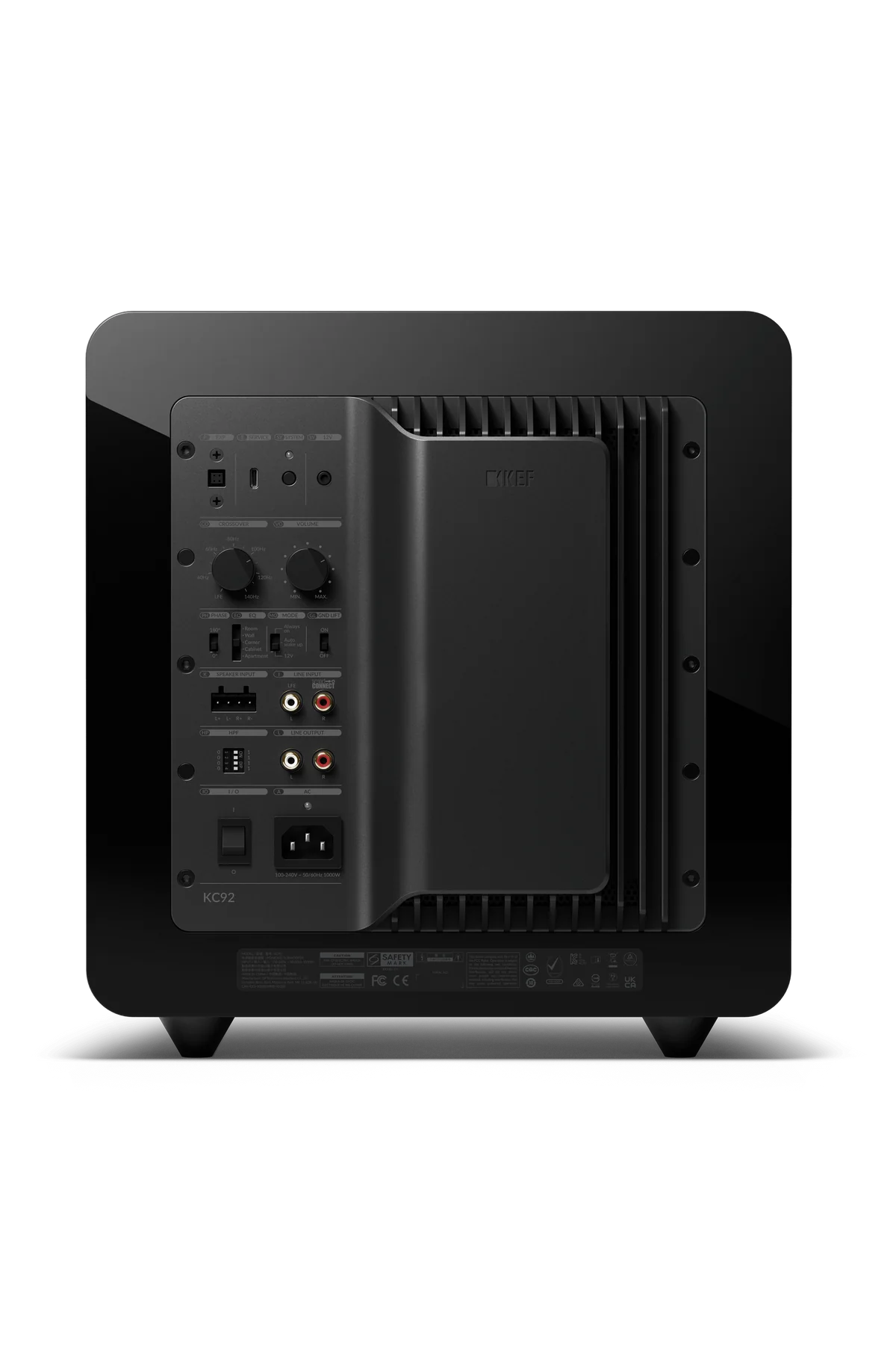 KEF KC92 Aktif Subwoofer Black Gloss