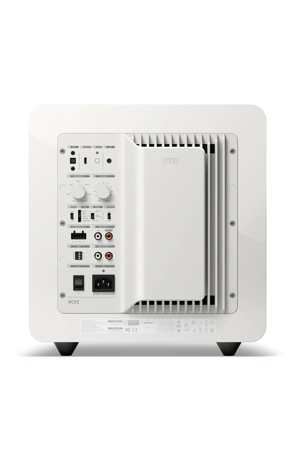 KEF KC92 Aktif Subwoofer White Gloss