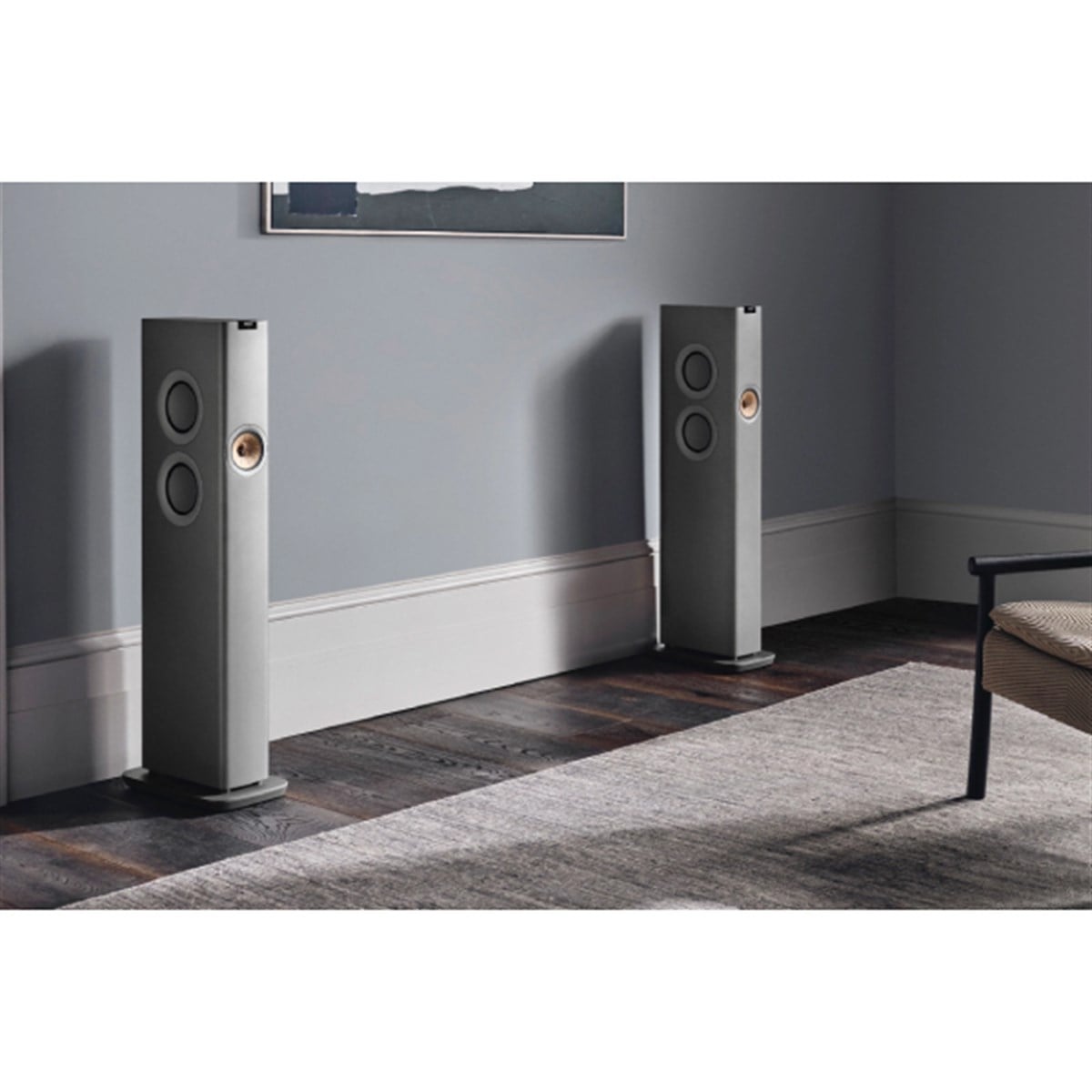 Kef LS60 Titanyum Gri Wireless Aktif Hi-Fi Kule Hoparlör