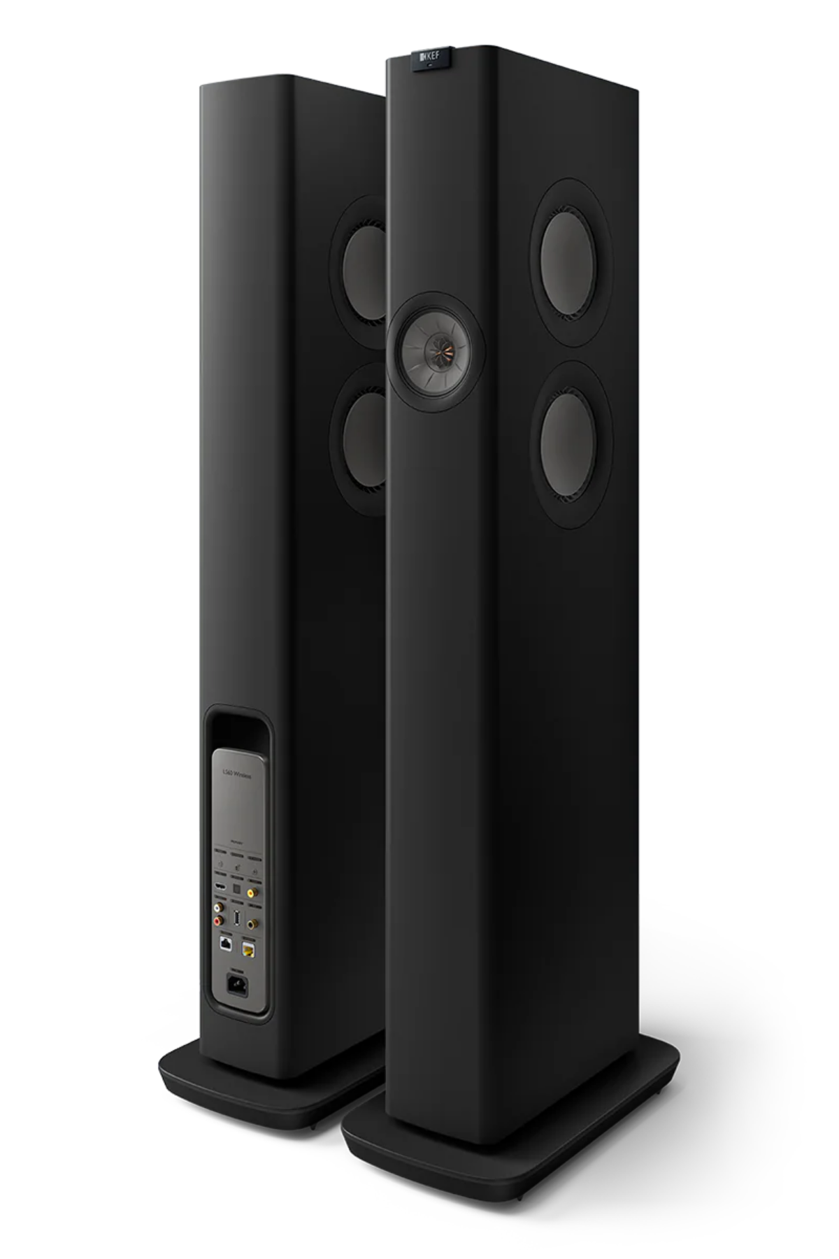 Kef LS60 Wireless Aktif Kule Hoparlör Karbon Siyah