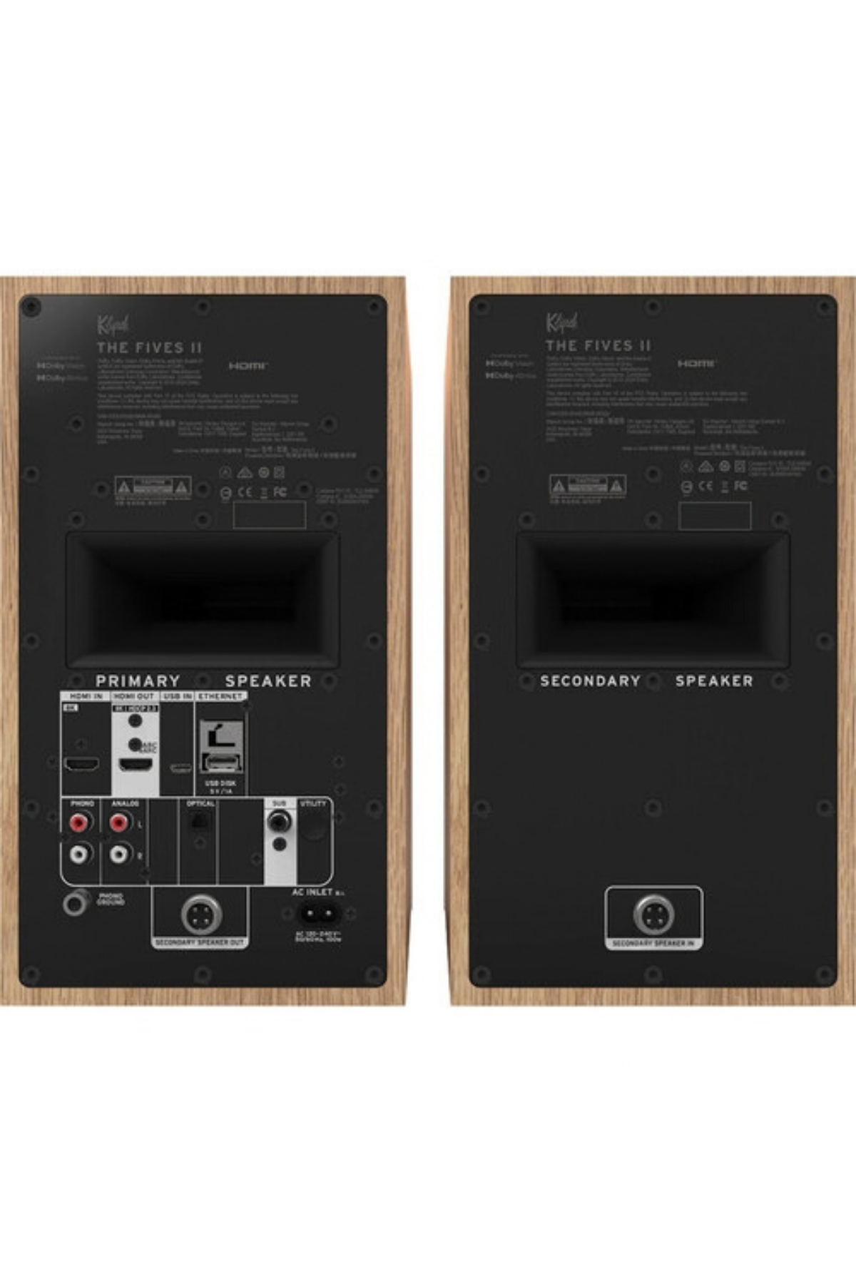 Klipsch The Fives II Aktif Raf Tipi Hoparlör Red Oak