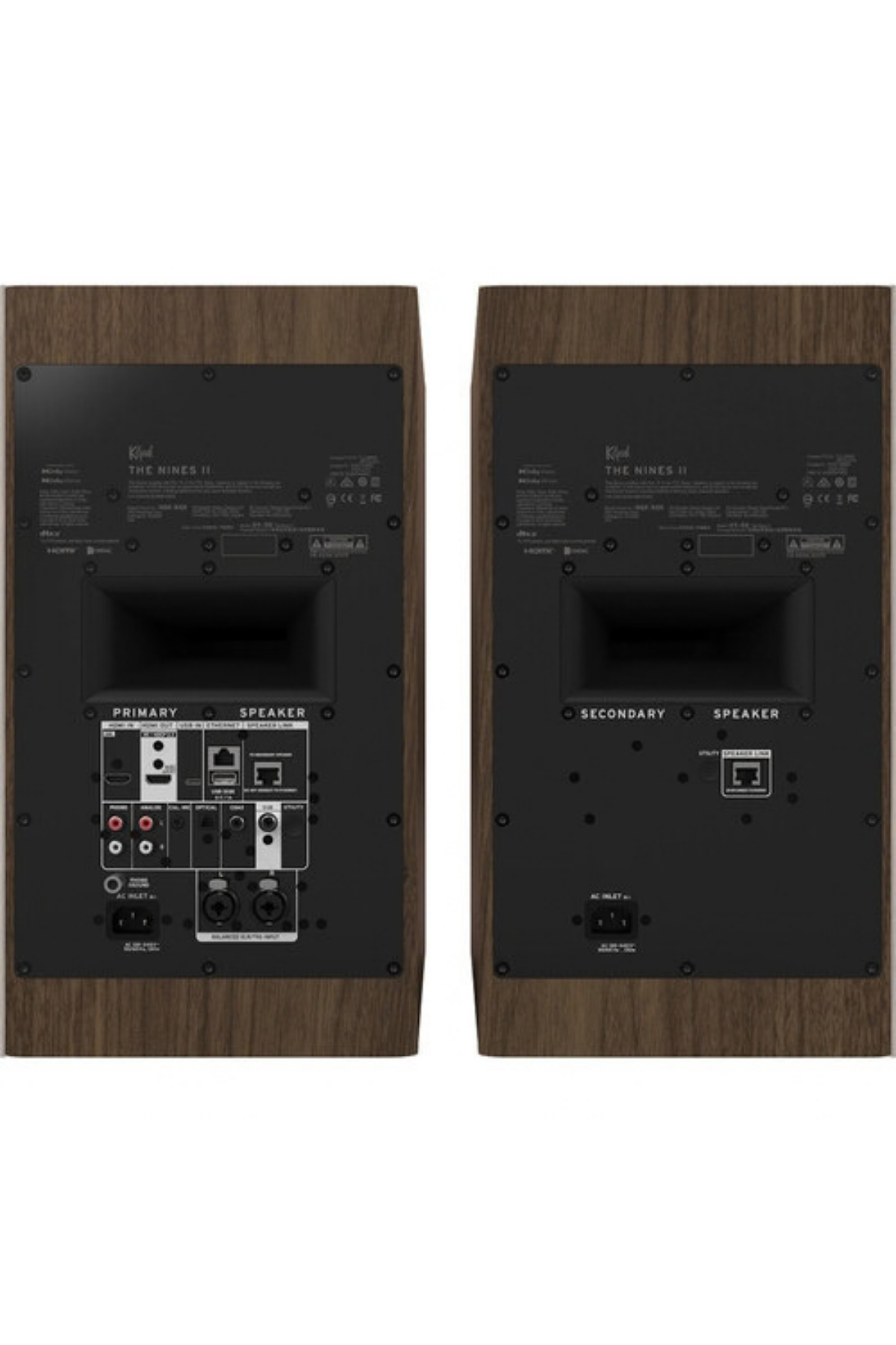 Klipsch The Nines II Aktif Raf Tipi Hoparlör Walnut