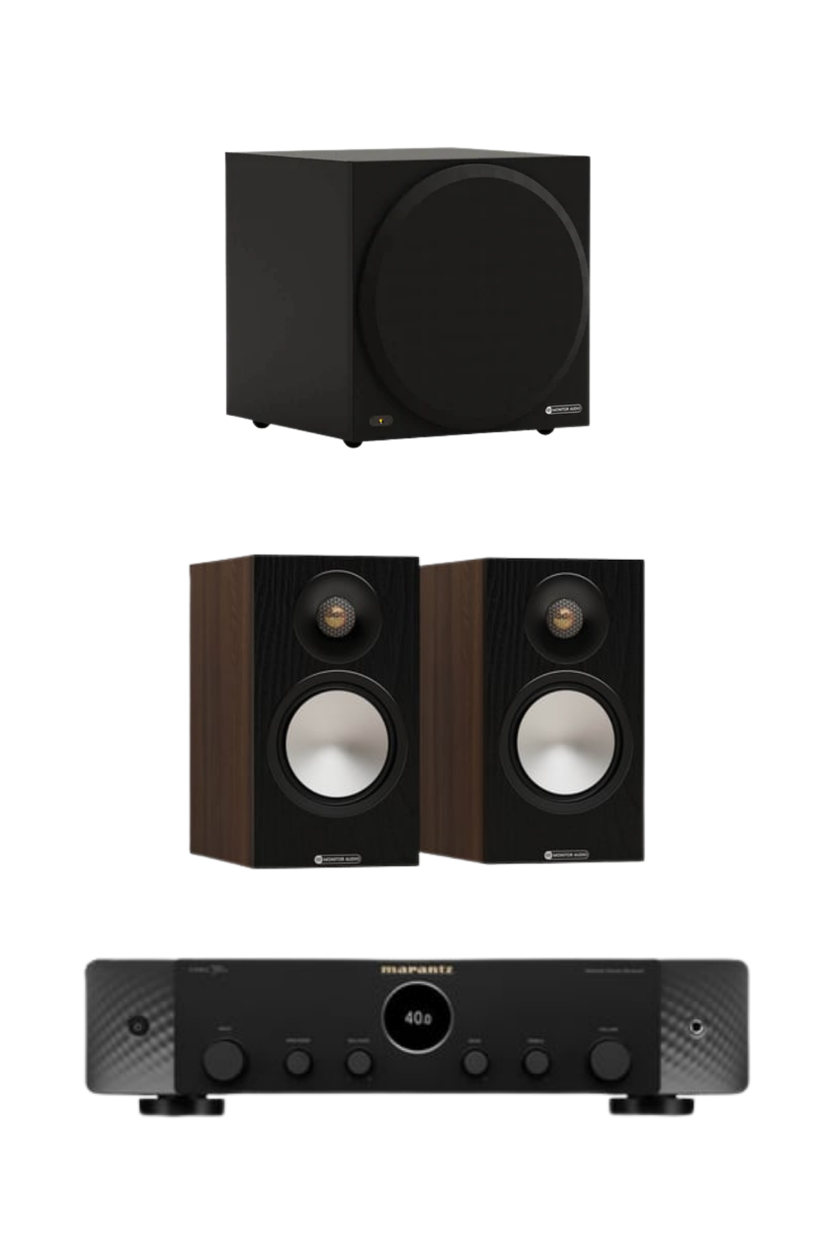Monitor Audio Bronze 2.1 Sistem Marantz Stereo 70s Ceviz