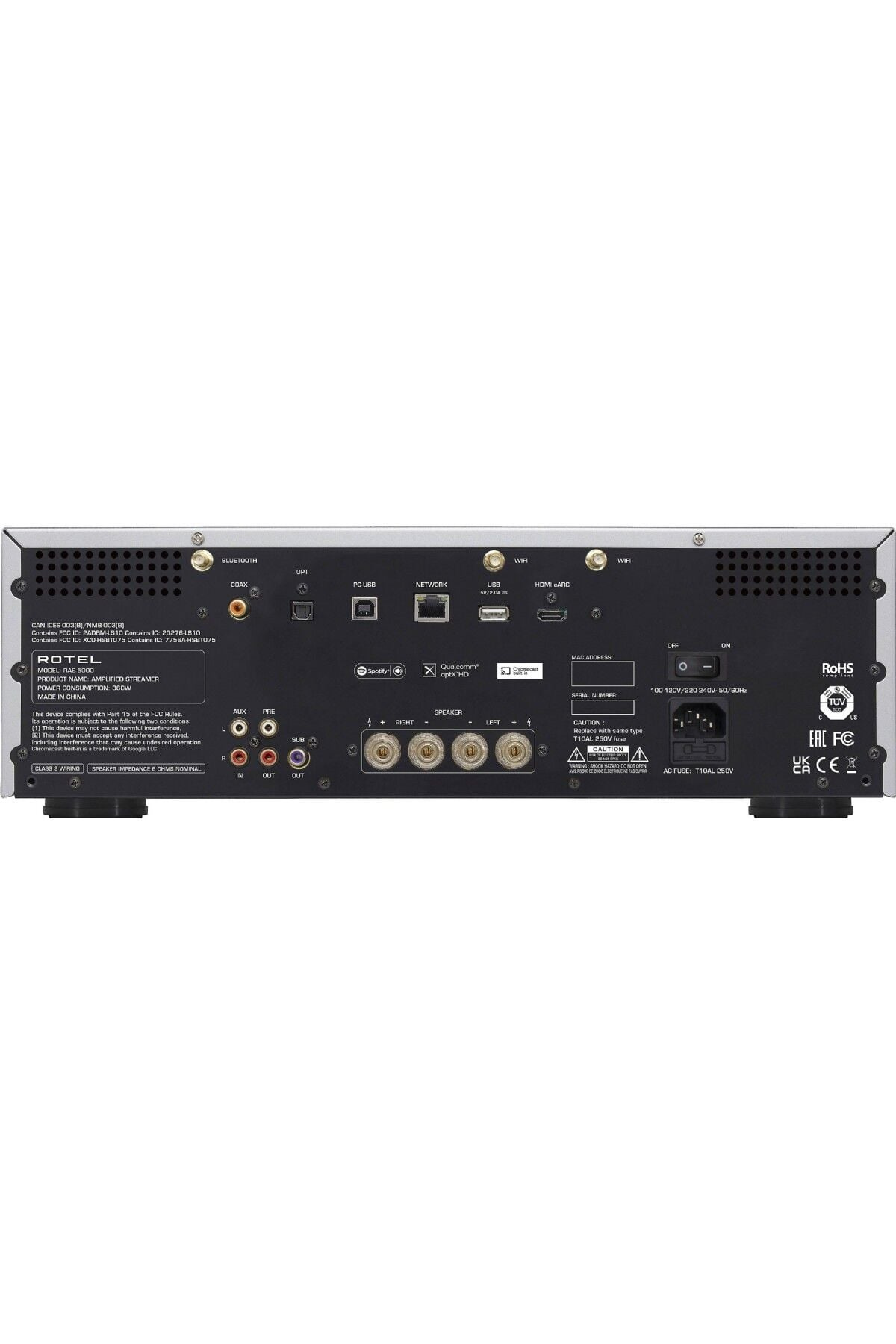 Rotel RAS-5000 Hi-Fi Network Amplifikatör Siyah