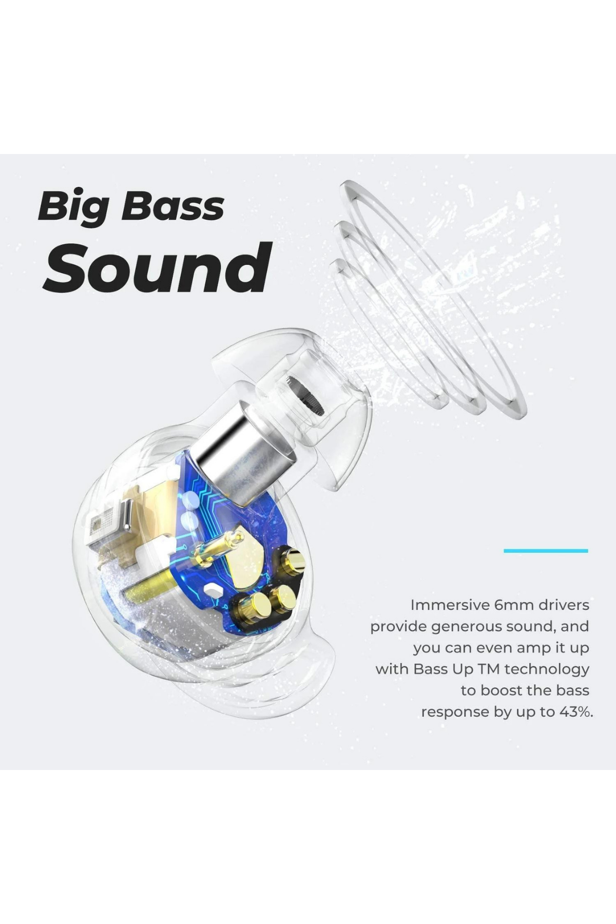 Tribit FlyBuds 3 Kablosuz Mikrofonlu Kulaklık Siyah