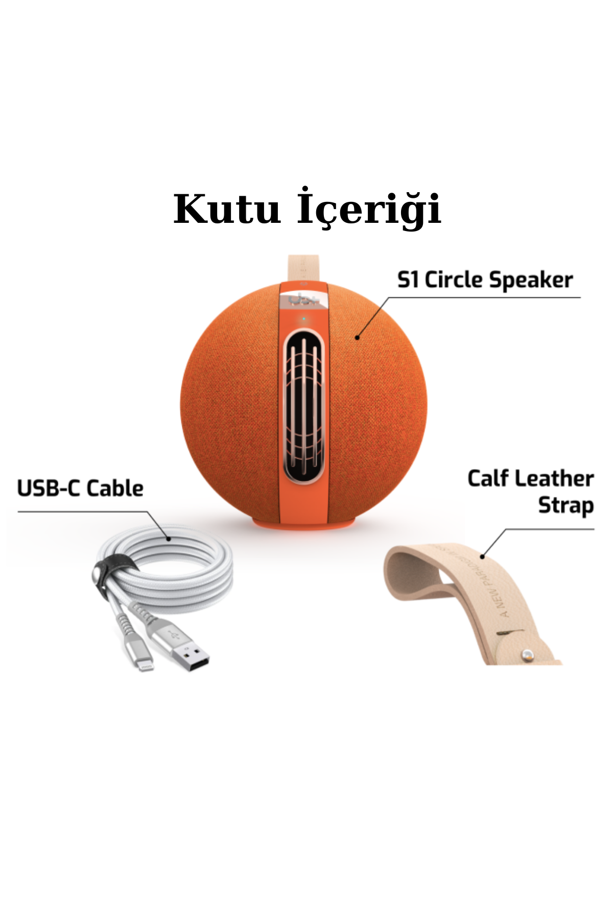 UB Plus S1 Circle Sarı Taşınabilir Hoparlör