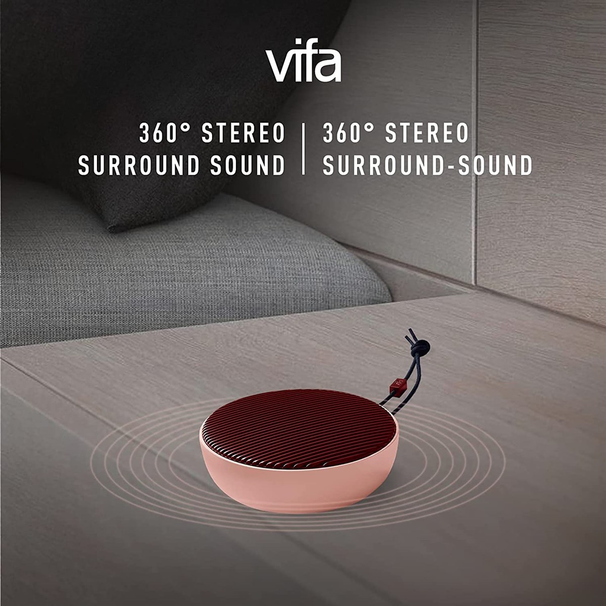 Vifa City Burgundy Blush Taşınabilir Bluetooth Hoparlör