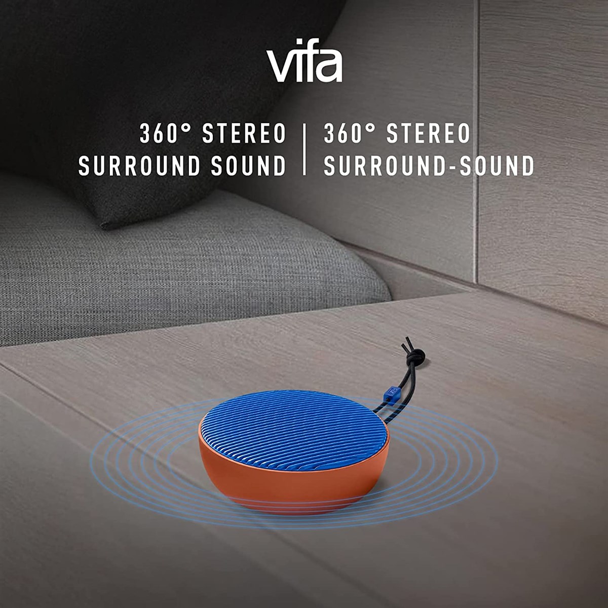 Vifa City Terracotta Blue Taşınabilir Bluetooth Hoparlör