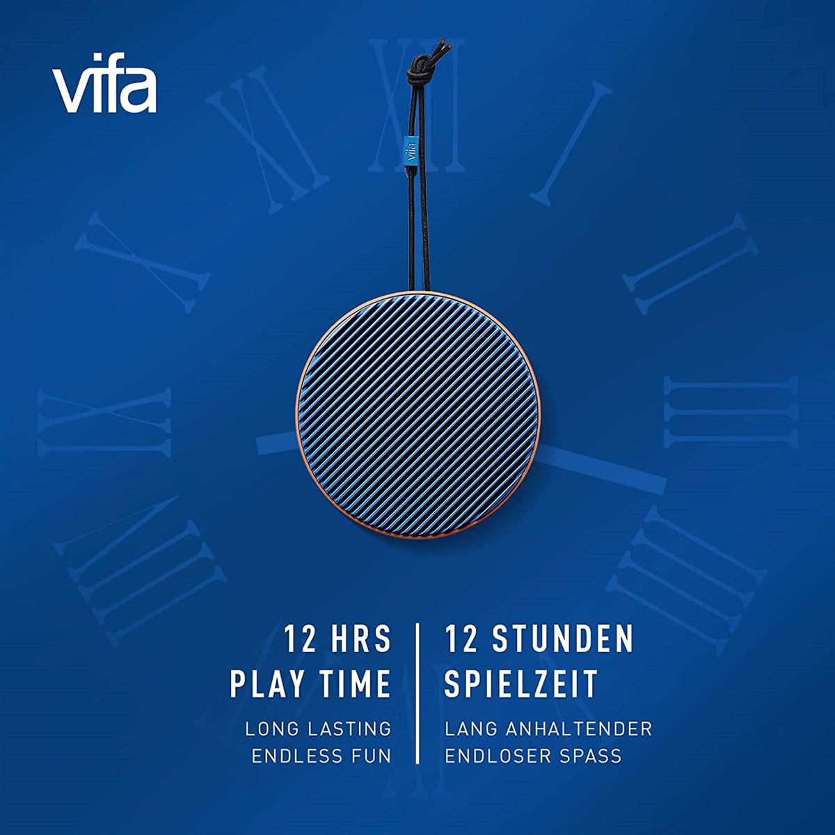 Vifa City Terracotta Blue Taşınabilir Bluetooth Hoparlör