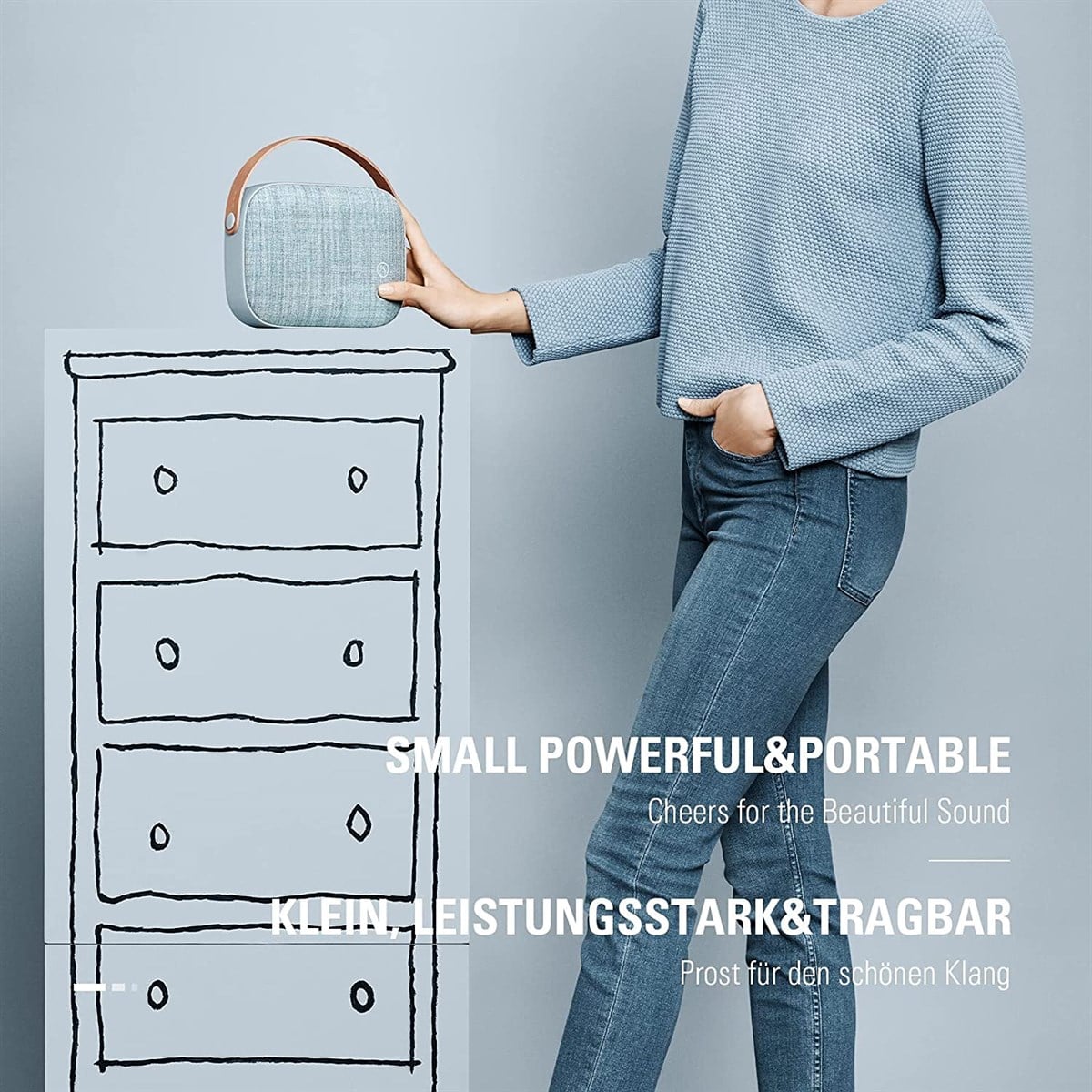 Vifa Helsinki Misty Blue Taşınabilir Bluetooth Hoparlör