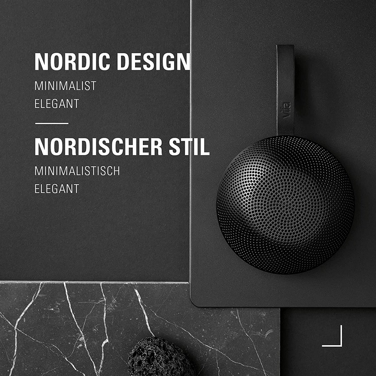 Vifa Reykjavik LavaStone Black Taşınabilir Bluetooth Hoparlör