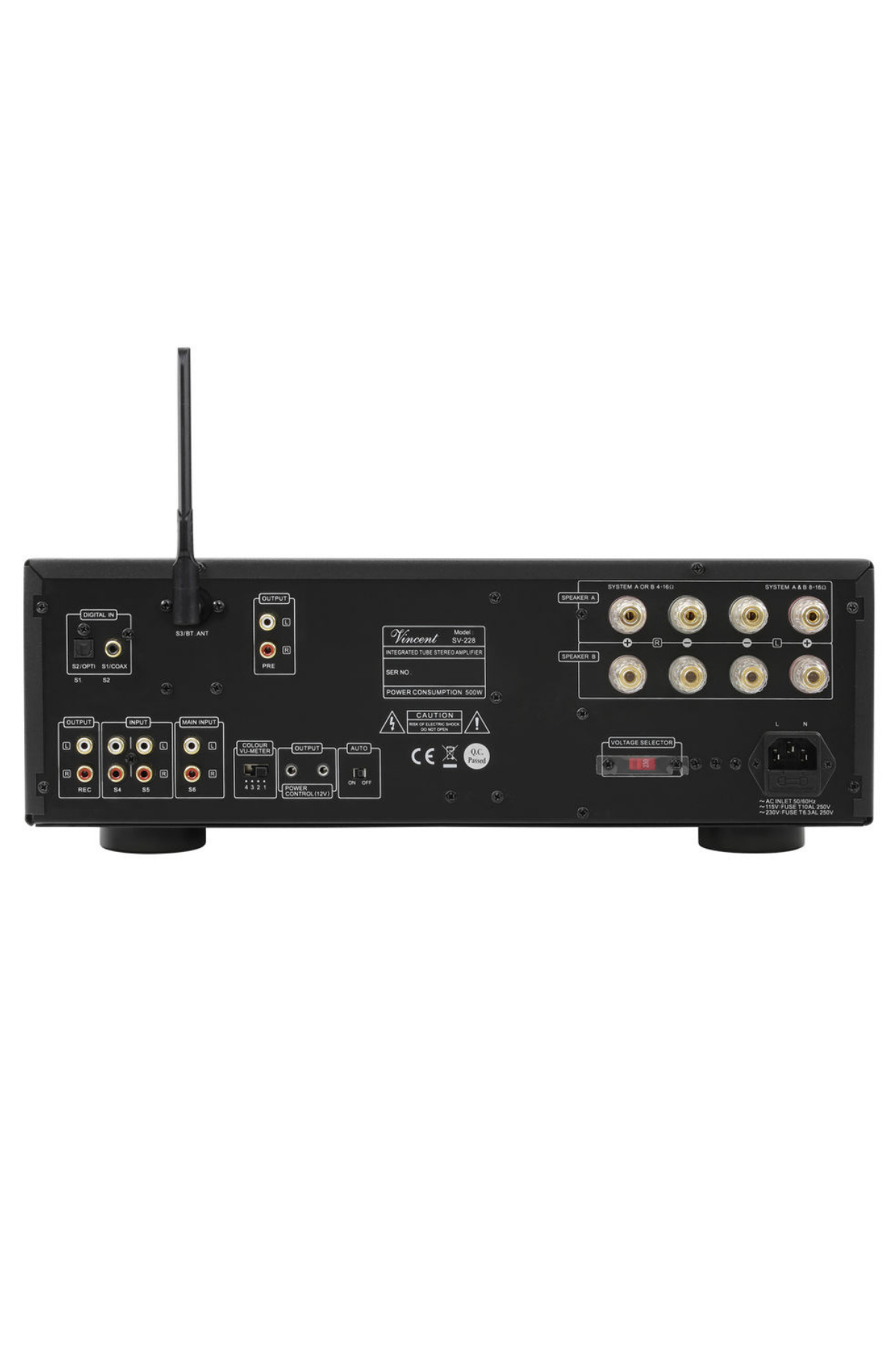Vincent SV-228 Hybrid Entegre Stereo Amplifikatör Black