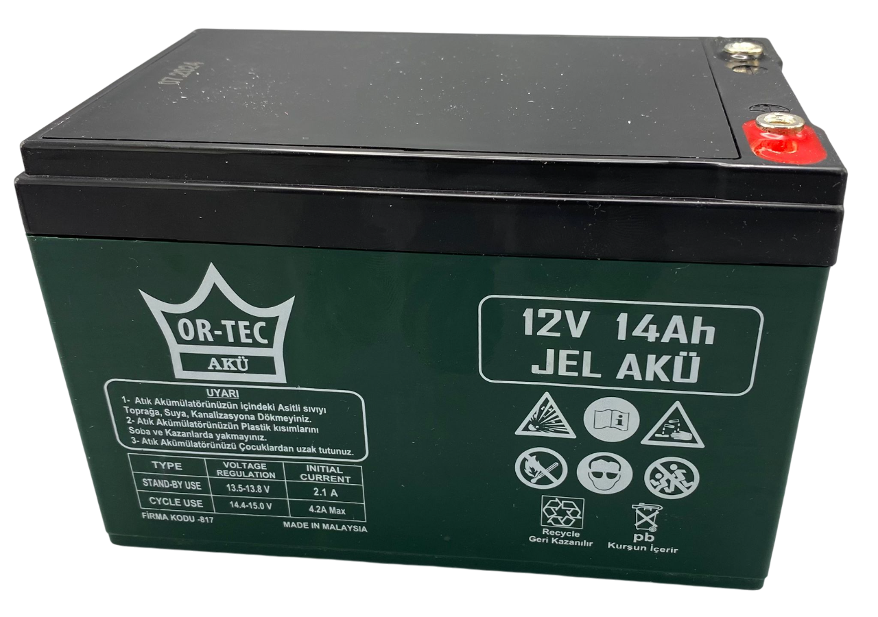 12V 14AH AKÜ  E-BİKE [ ORTEC ]