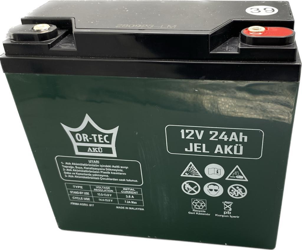 12V 24AH DİK AKÜ   [ ORTEC  ]  MALAYSİA