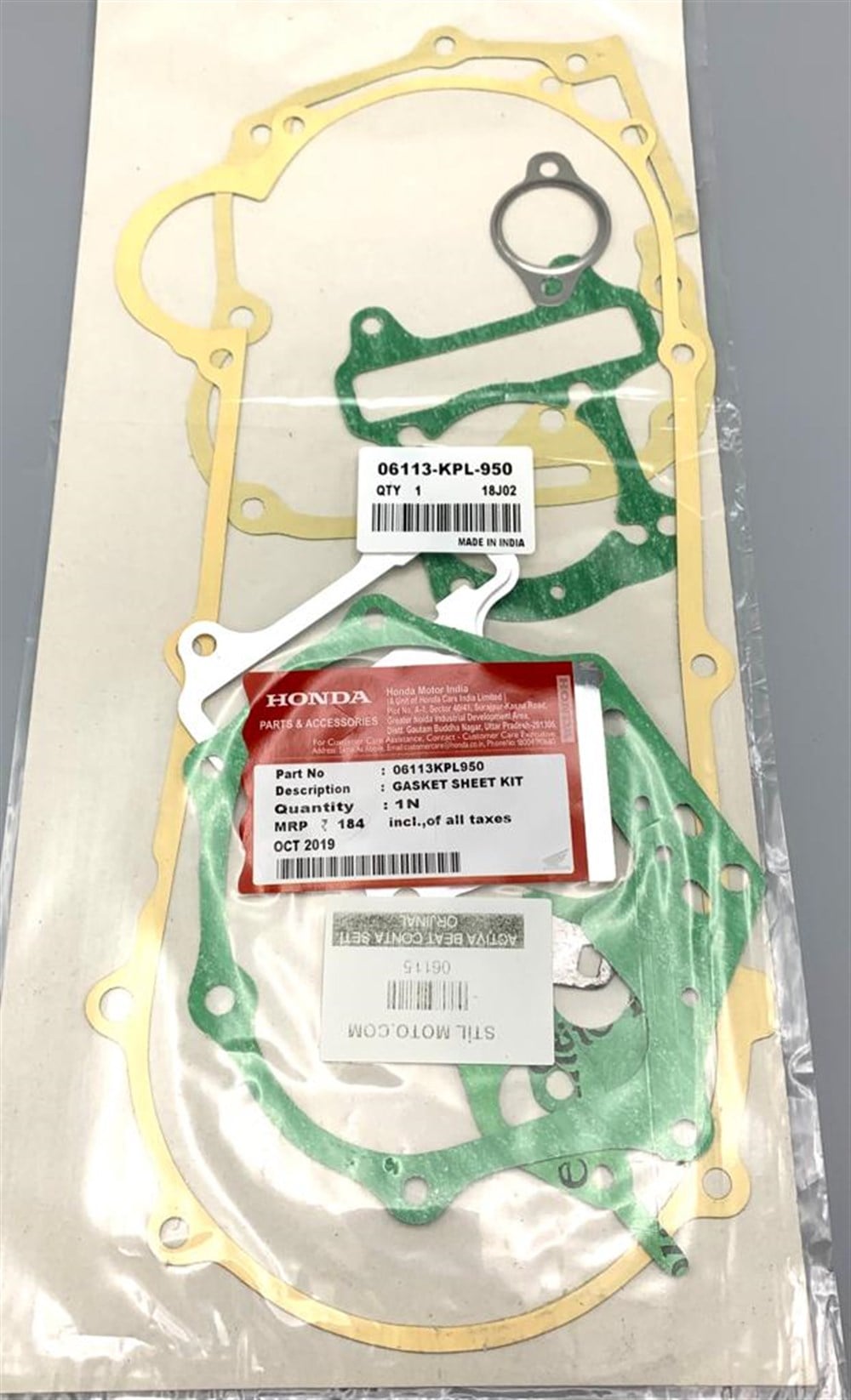 ACTİVA BEAT CONTA SETİ ORJINAL