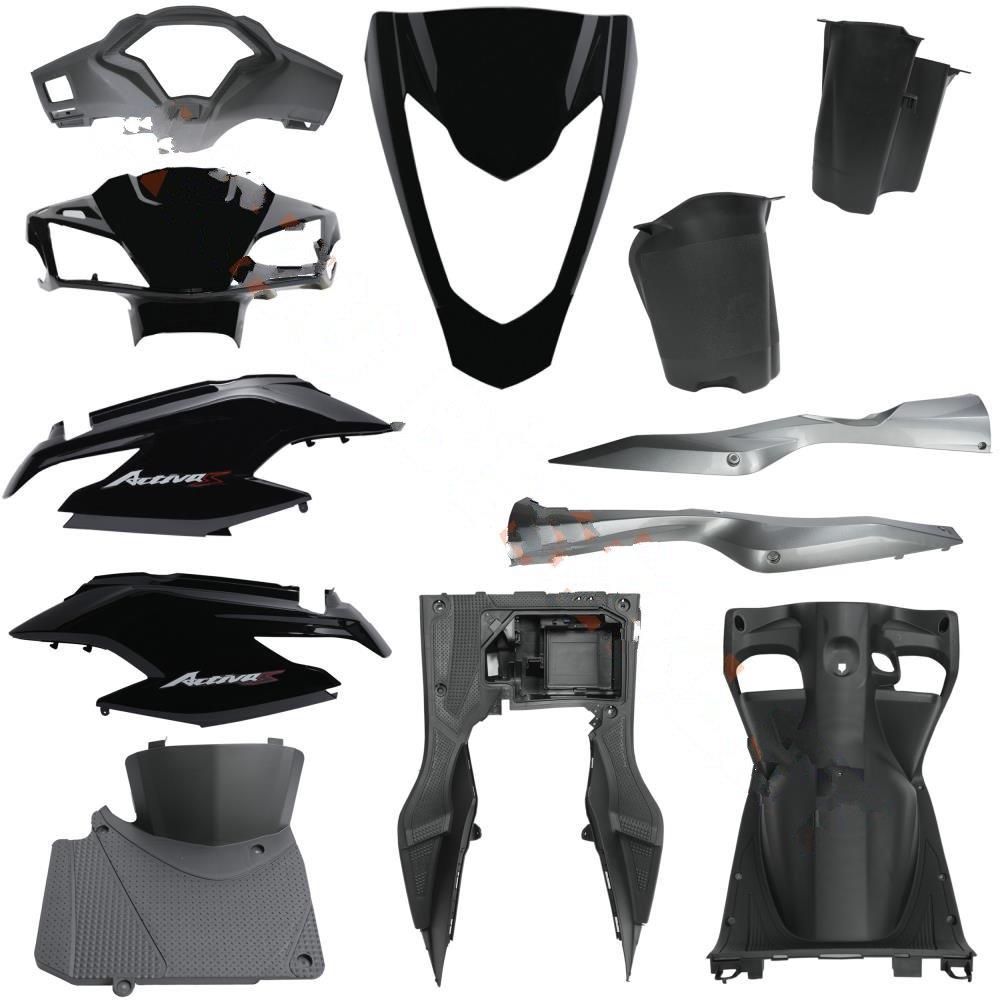 ACTİVA S KAPORTA SET  YENİ MODEL  [ SİYAH ]