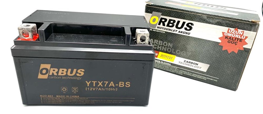 AKÜ YTX7-BS   ORBUS  [ YATIK AKÜ SCOOTER ]