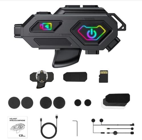 C8 İNTERKOM BLUETOOTH 6.0 + [ CAMERALI ]