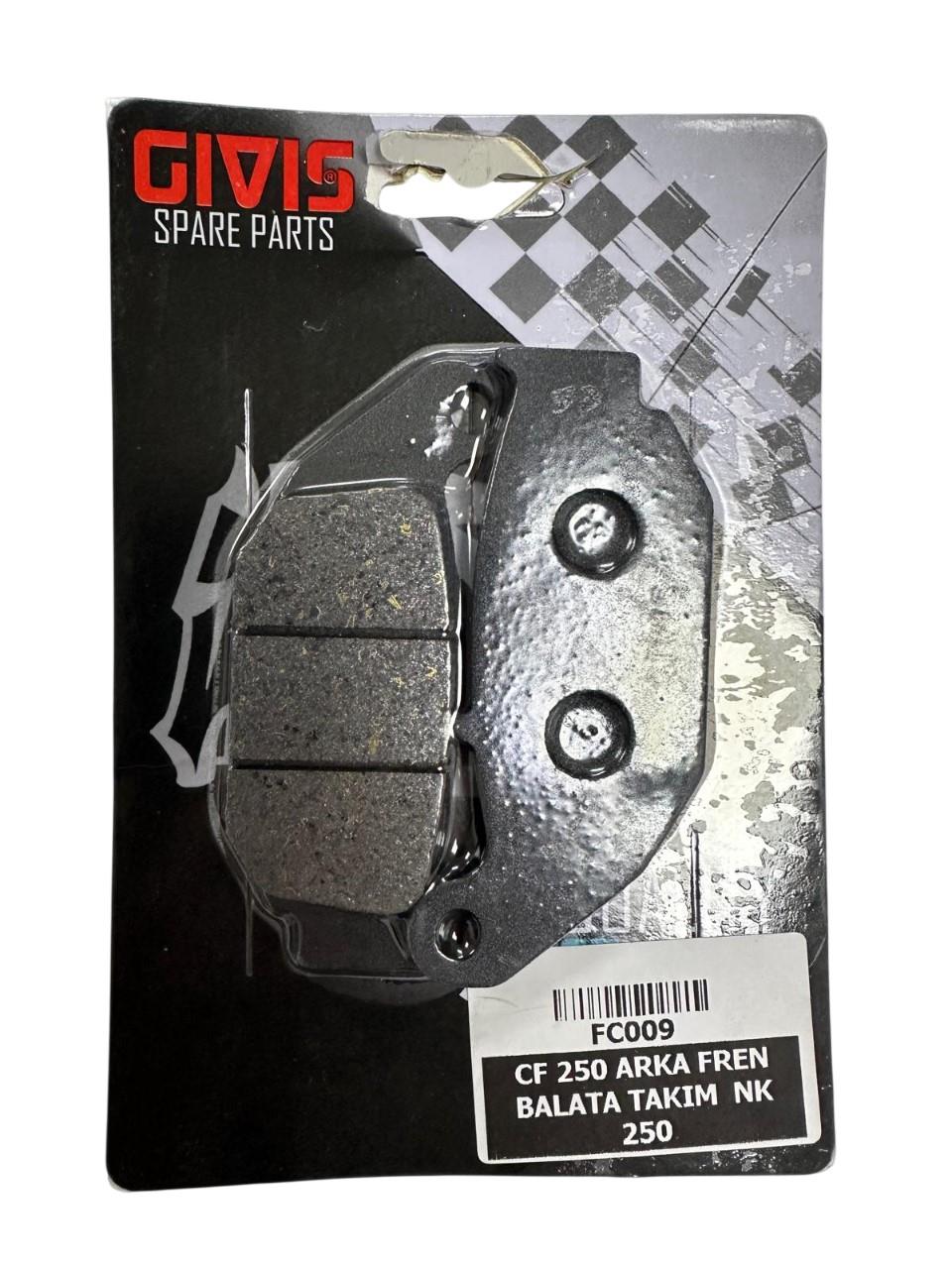 CF 250 ARKA DİSK BALATA TAKIM  NK 250
