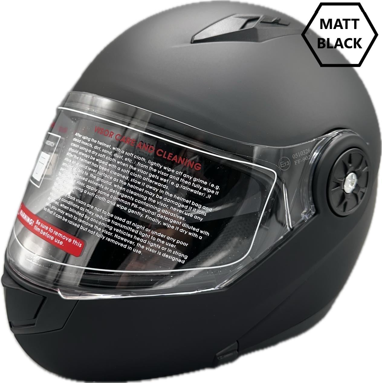 KASK ÇENE AÇILIR GÖZLÜKLÜ  JK 115  [ MATT BLACK ]