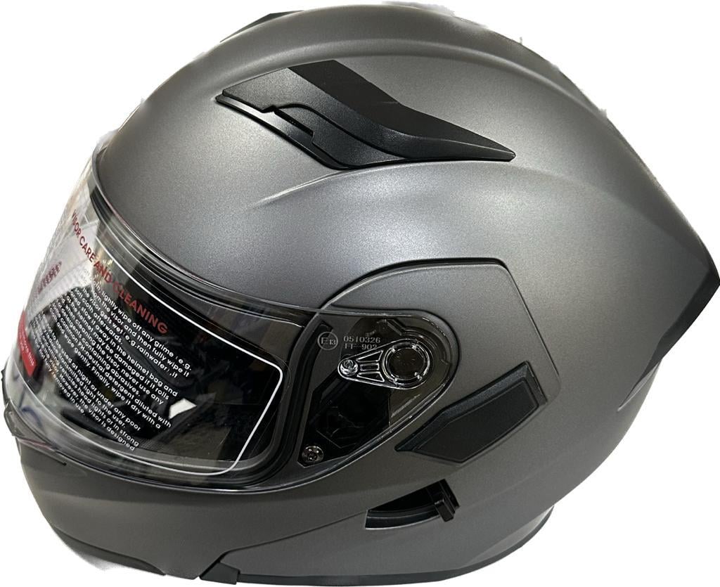 KASK ÇENE AÇILIR GÖZLÜKLÜ  JK 902  [ CEMENT GREY ]