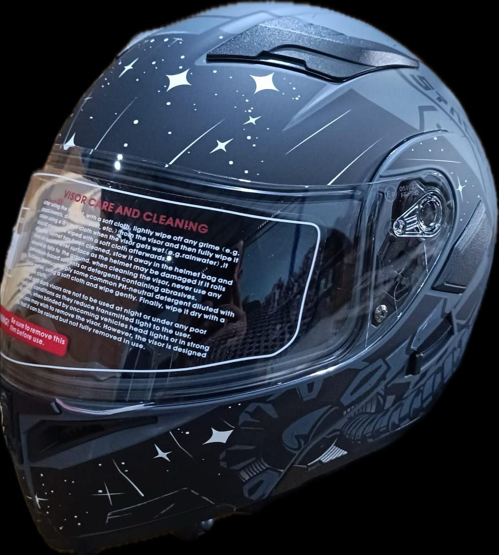 KASK ÇENE AÇILIR GÖZLÜKLÜ  JK 902  [ H2 GREY ]