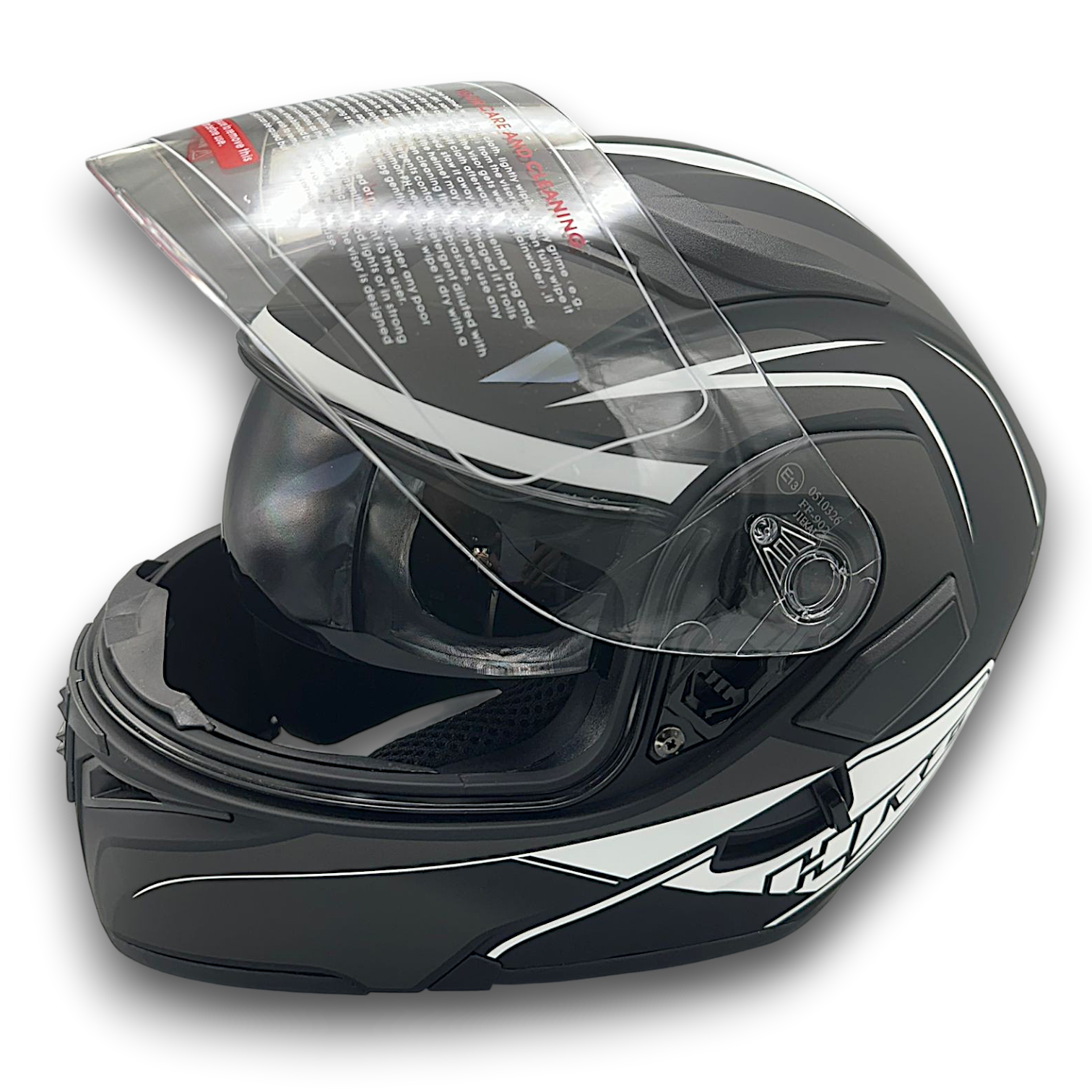 KASK ÇENE AÇILIR GÖZLÜKLÜ  JK 902  WHITE [ L ]