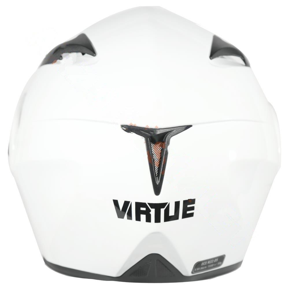 KASK ÇENE AÇILIR GÖZLÜKLÜ  VRT  [ BEYAZ ]