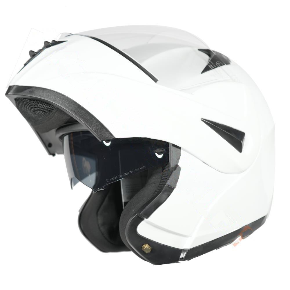 KASK ÇENE AÇILIR GÖZLÜKLÜ  VRT  [ BEYAZ ]