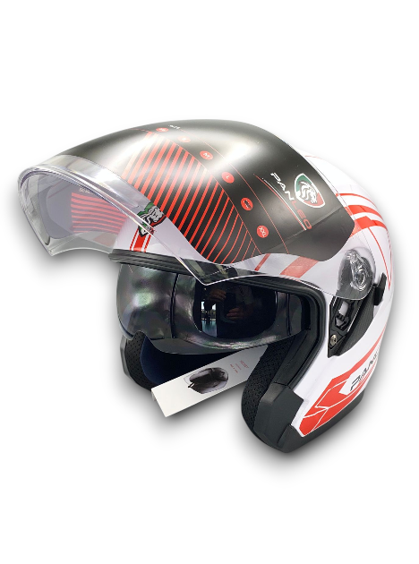 KASK PANLEO H2 528 BEYAZ-RED (L)