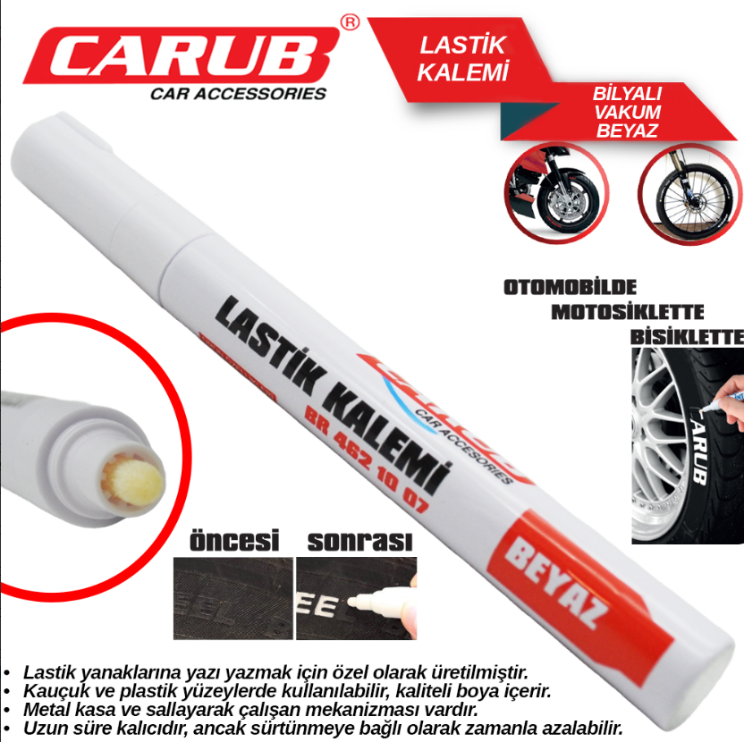 LASTİK KALEMİ BEYAZ