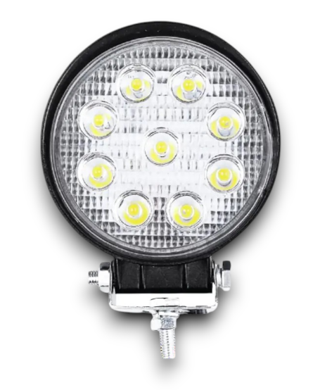 LED FAR YUVARLAK 9 LED 27 WATT SİYAH