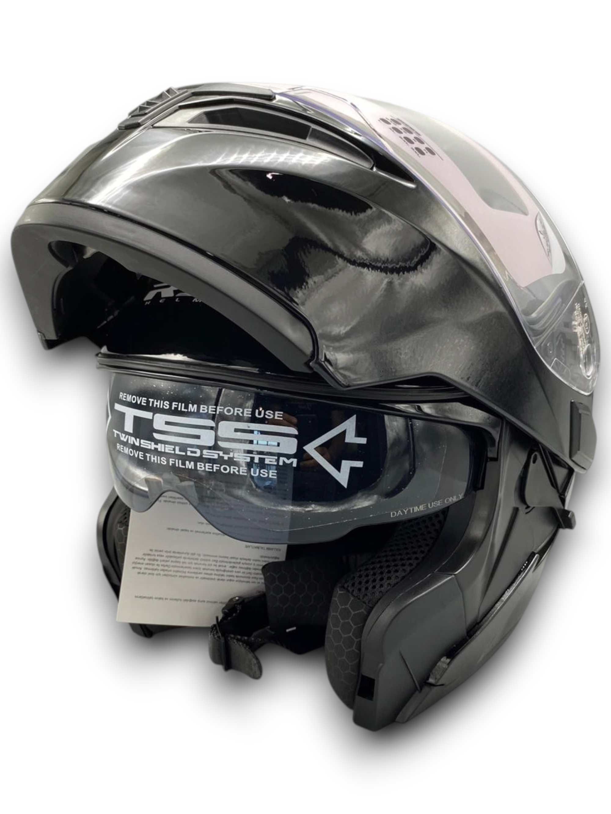 RS2 KASK ÇENE AÇILIR GÜNEŞ VİZÖR (GLOS BLACK) (M)