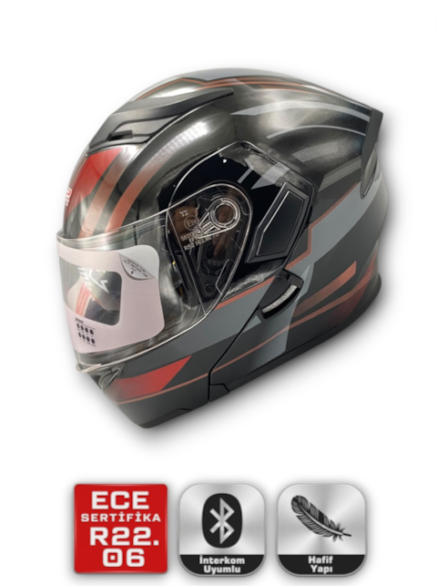 RS2 KASK ÇENE AÇILIR GÜNEŞ VİZÖRLÜ (37002-1) (L)