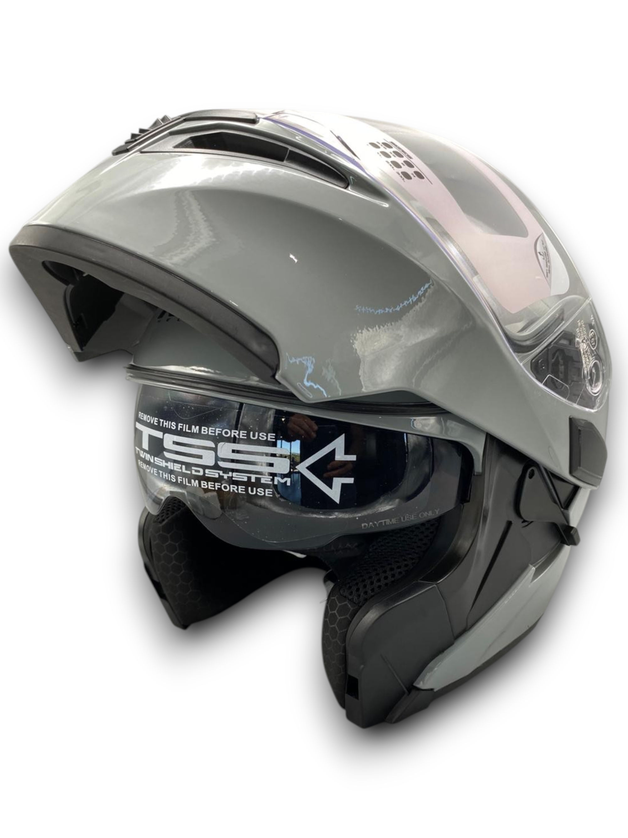 RS2 KASK ÇENE AÇILIR GÜNEŞ VİZÖRLÜ (GLOS GREY)(XL)
