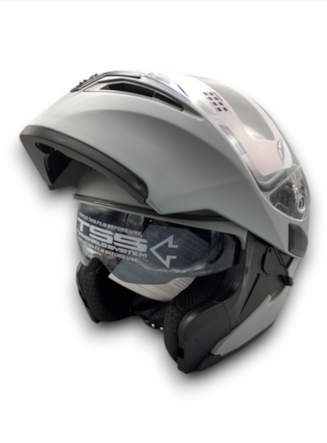 RS2 KASK ÇENE AÇILIR GÜNEŞ VİZÖRLÜ (MAT GREY) (L)