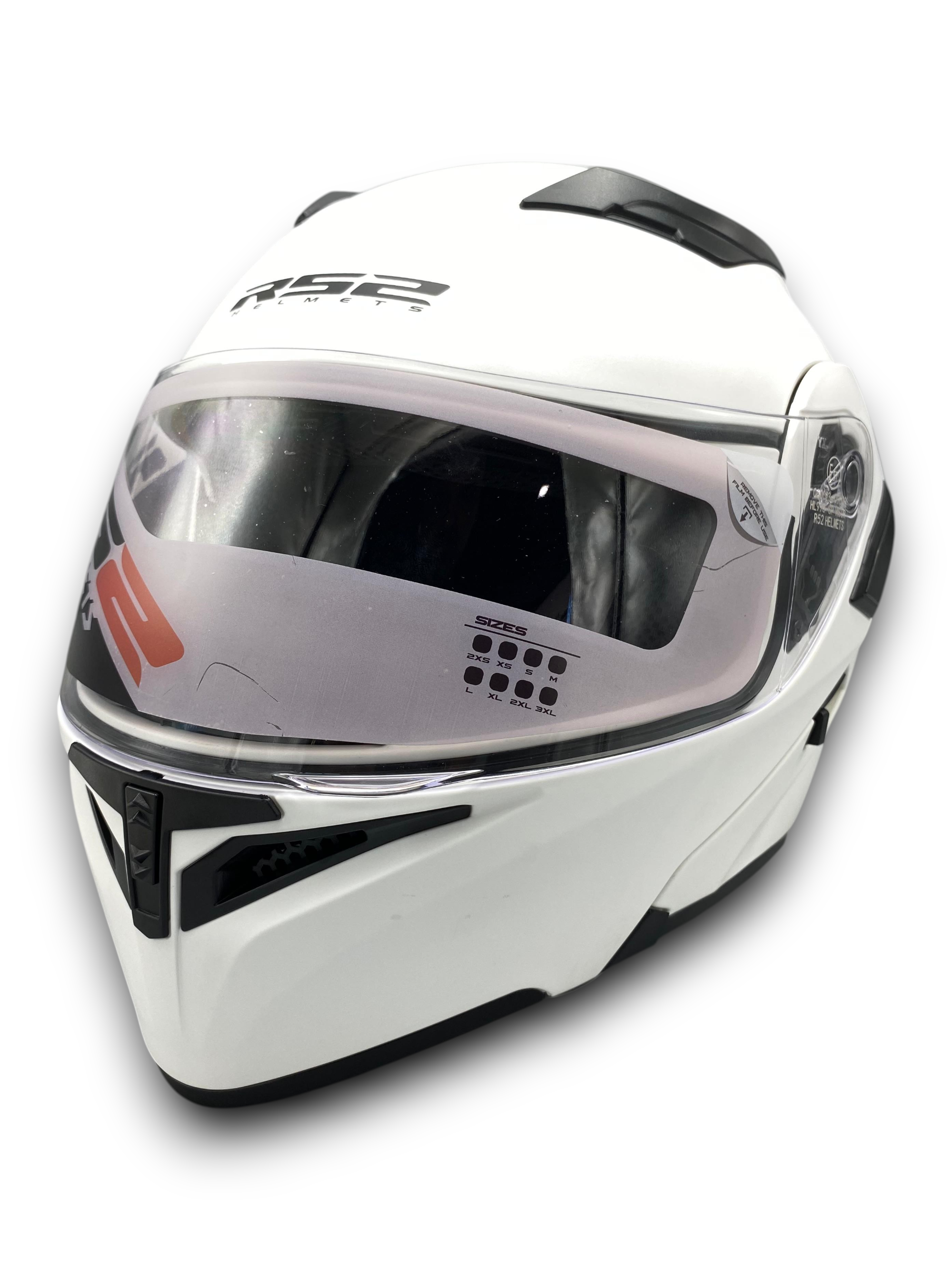 RS2 KASK ÇENE AÇILIR GÜNEŞ VİZÖRLÜ (MAT-WHİTE) (L)