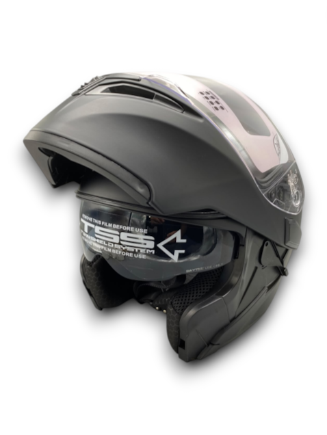 RS2 KASK ÇENE AÇILIR GÜNEŞ VİZÖRLÜ (MAT BLACK)(XL)
